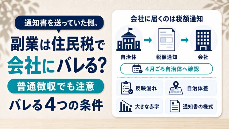 副業の住民税で会社にバレる仕組み