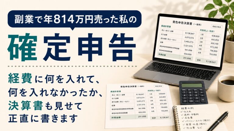 副業で年814万円売った私の確定申告