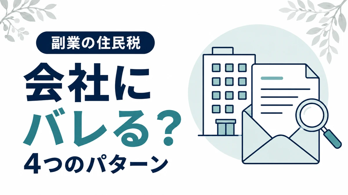 副業の住民税と会社への通知を確認